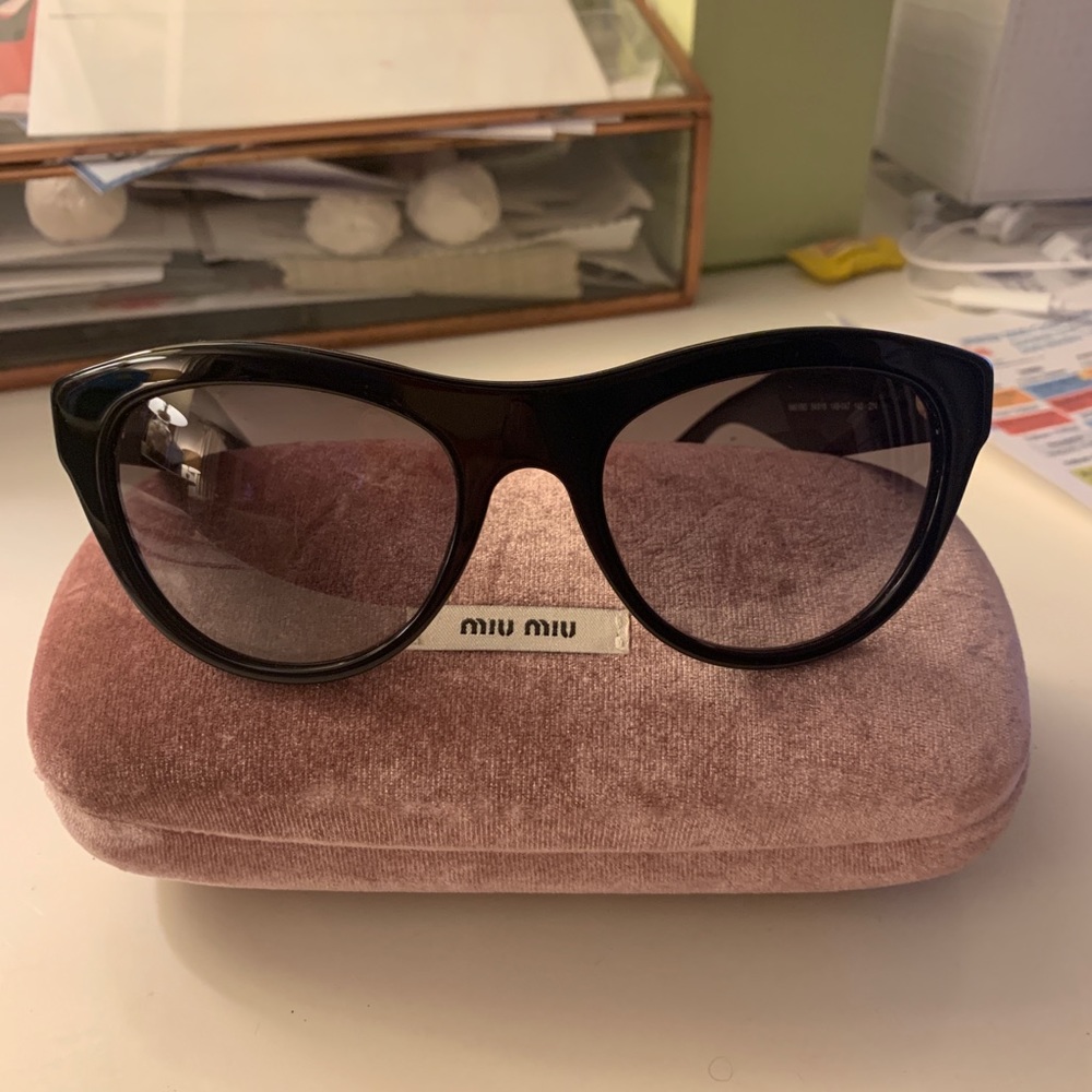 MIU MIU Black Frame Sunglasses